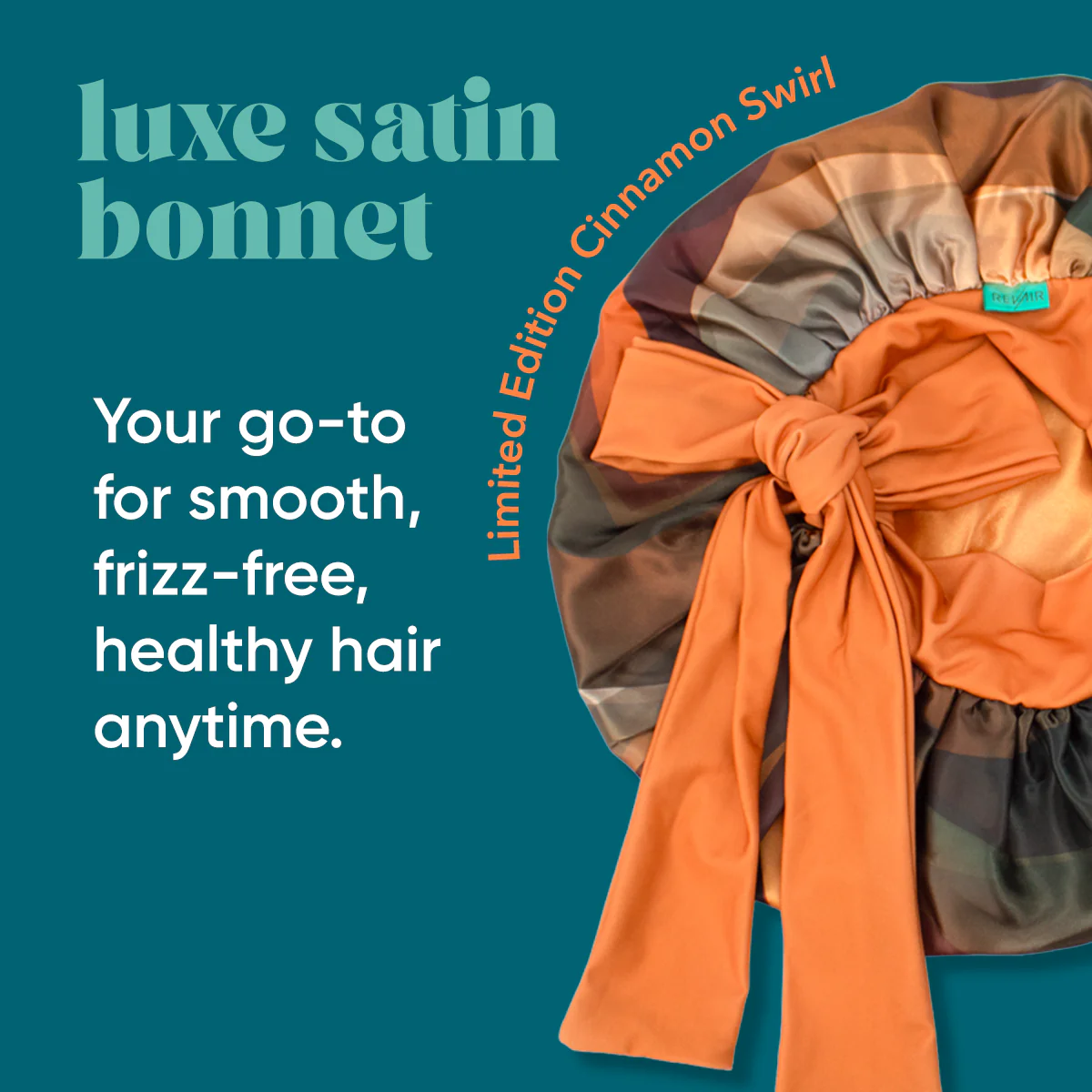 Luxe Satin Bonnet - Limited Edition Cinnamon Swirl Collection - Image 7