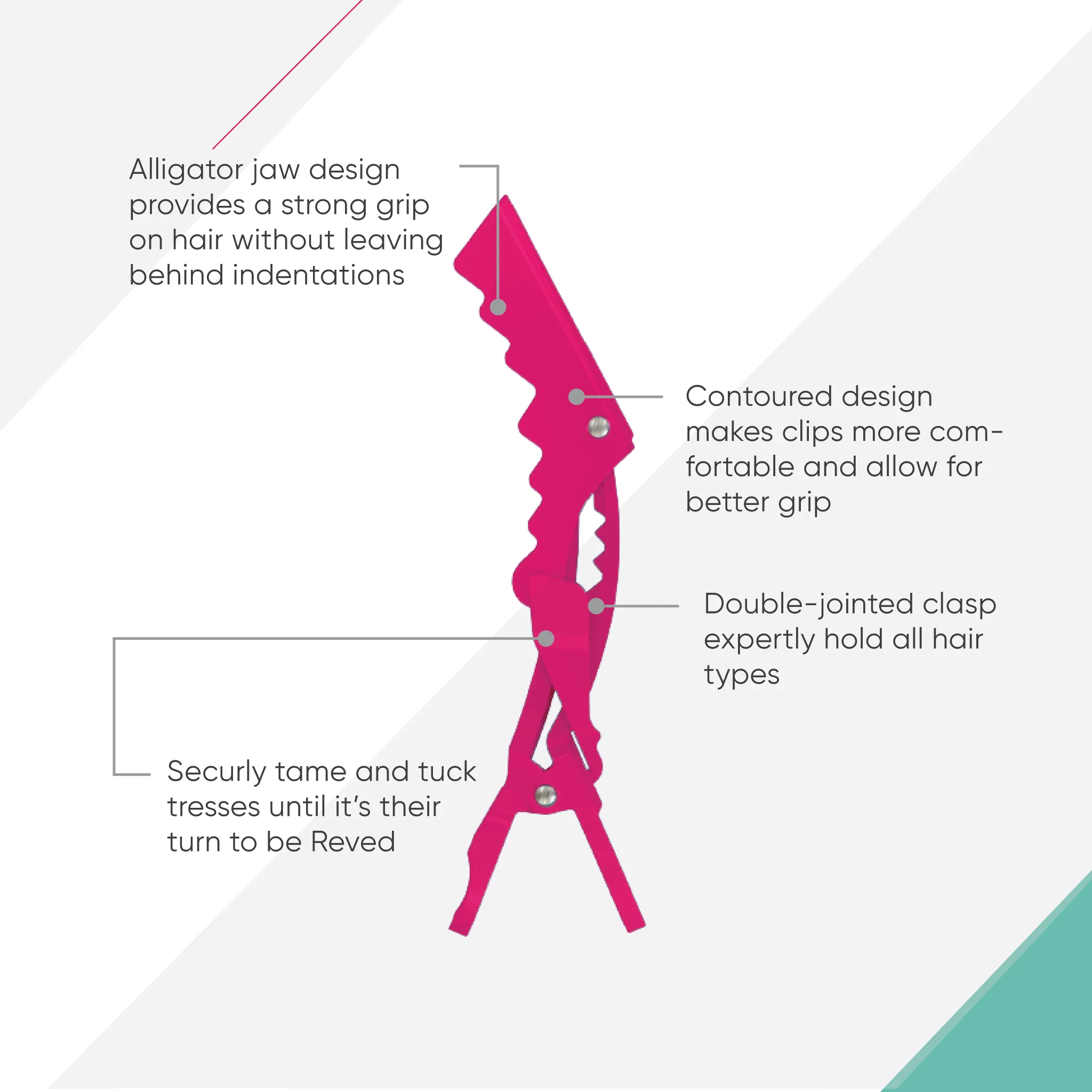 Up For Grabs Sectioning Clips - Raspberry - Image 5